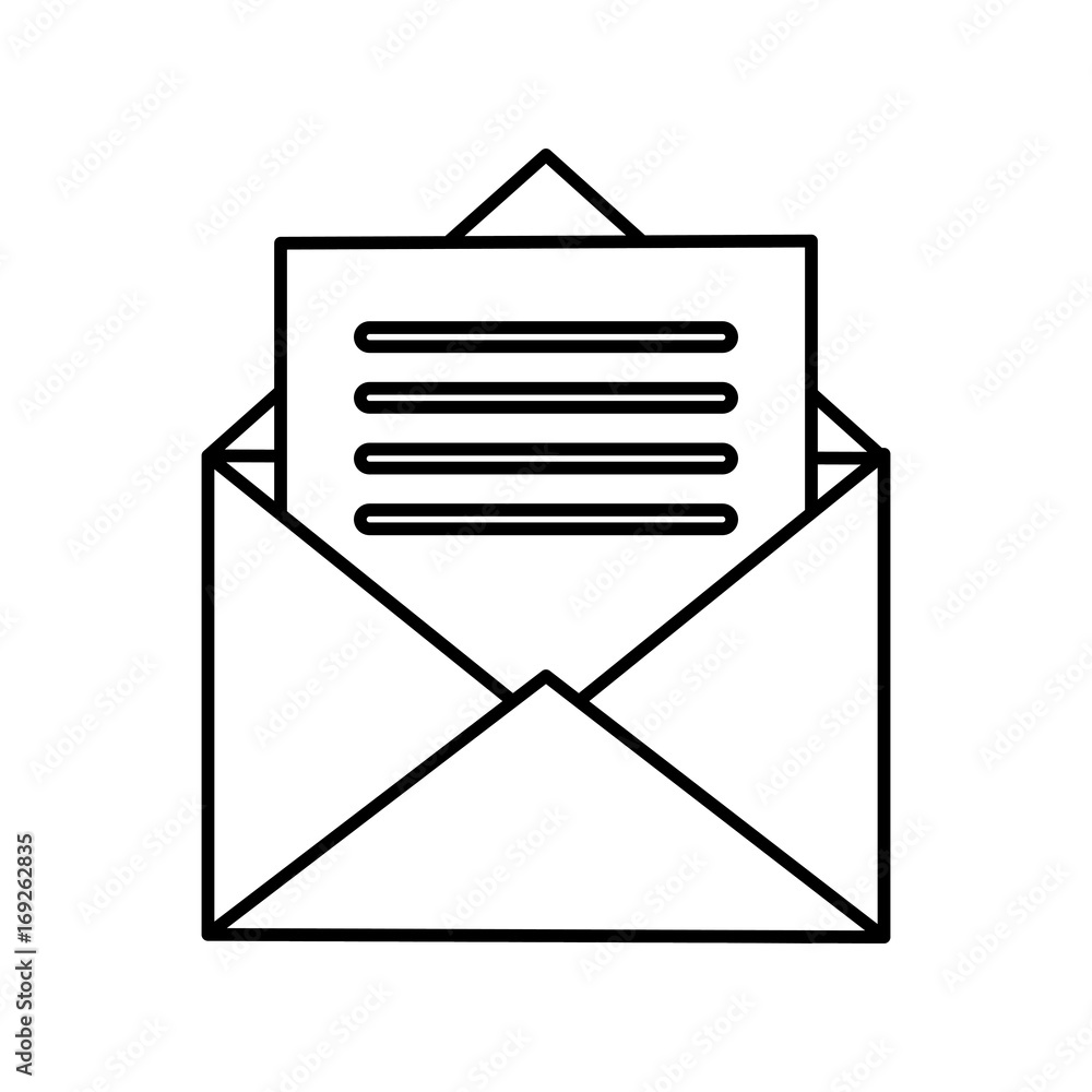 envelope icon over white background vector illustration envelope icon over white background vector illustration