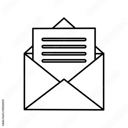envelope icon over white background vector illustration © djvstock