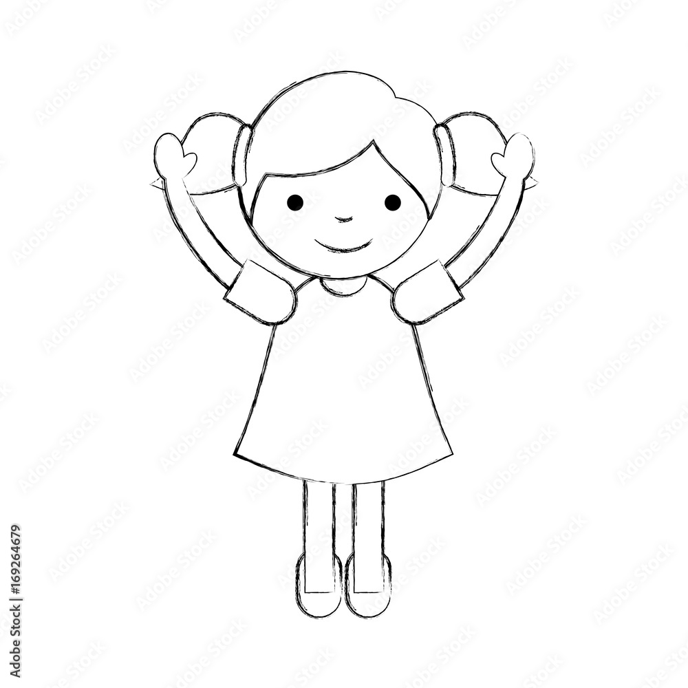 cute little girl character vector illustration design cute little girl character vector illustration design