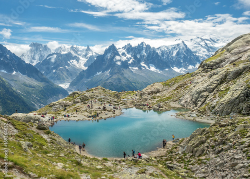 Fototapeta Naklejka Na Ścianę i Meble -  Lac Blanc, White Lake, Alps, France, Chamonix