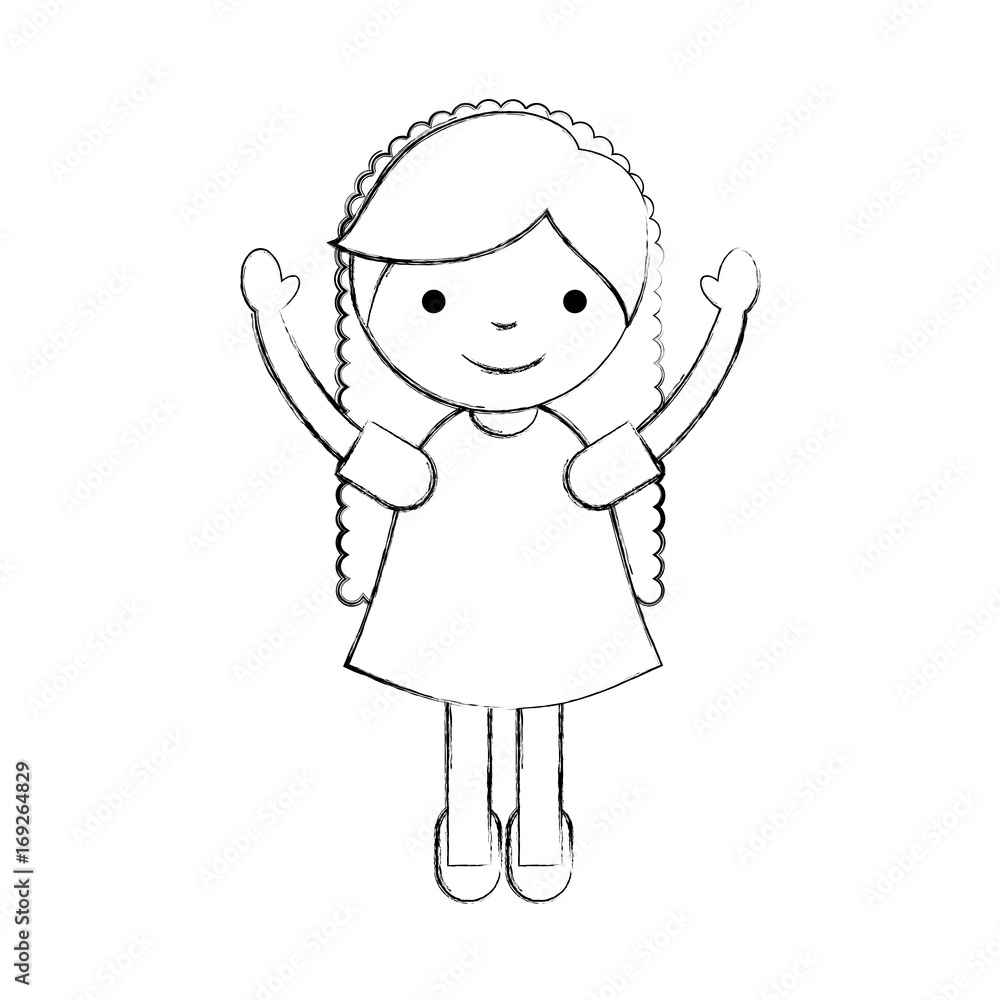 cute little girl character vector illustration design cute little girl character vector illustration design
