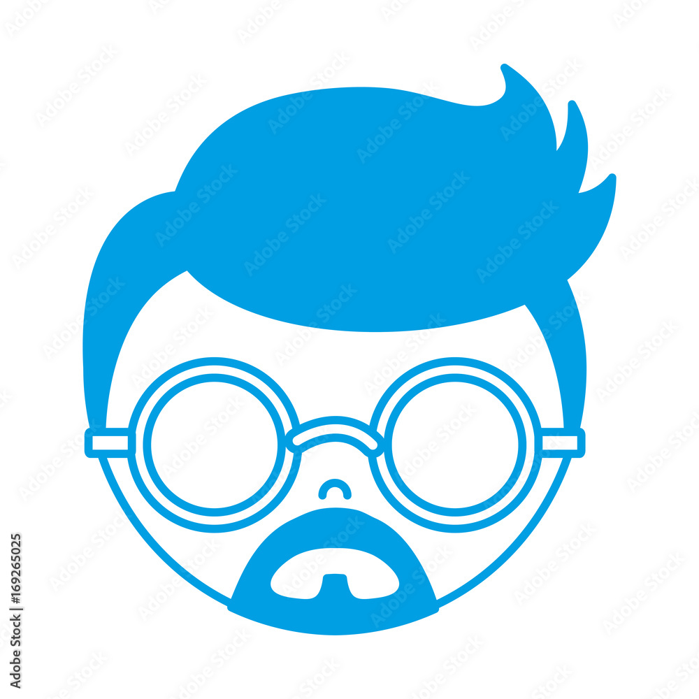 boy with glasses icon over white background vector illustration boy with glasses icon over white background vector illustration