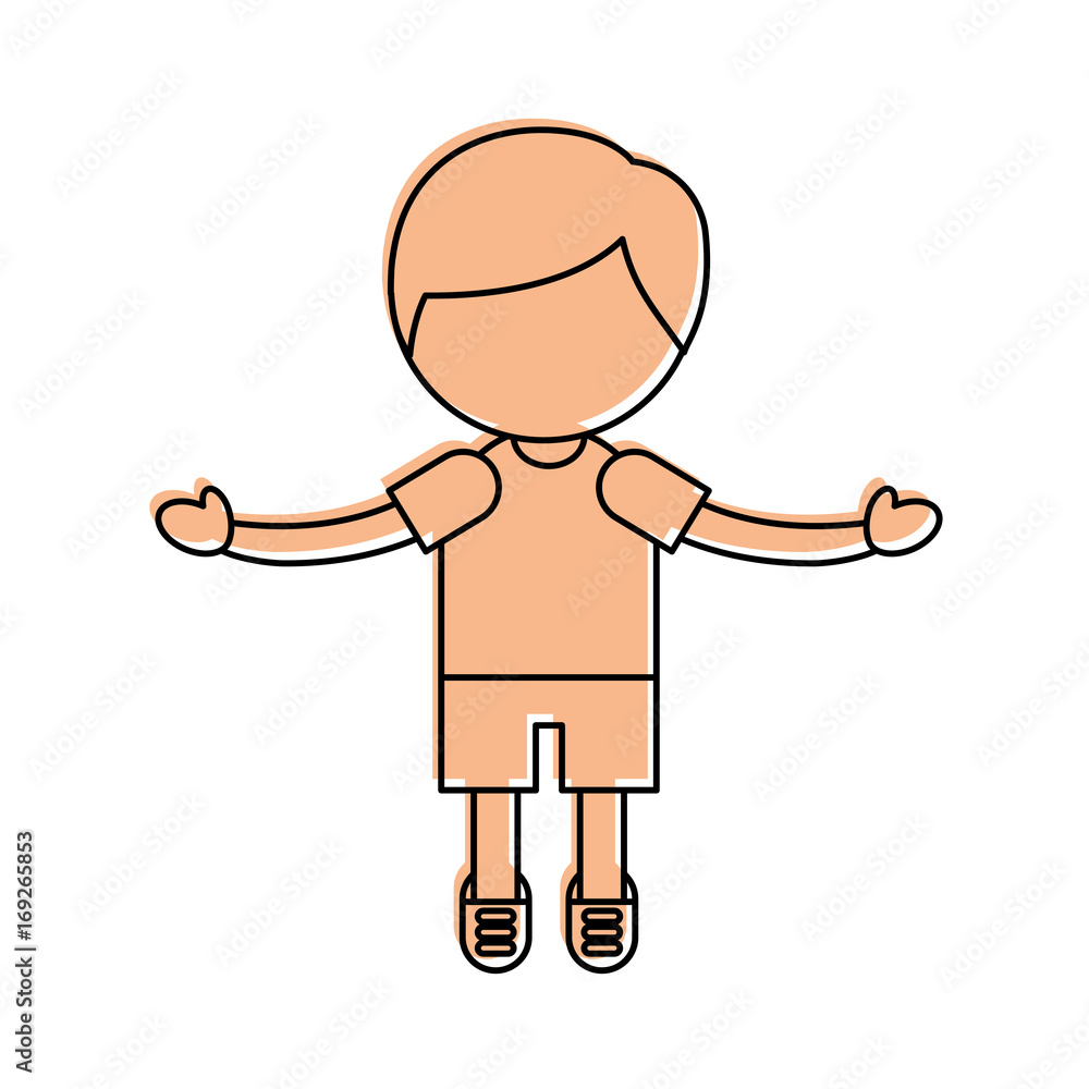 cute boy avatar character vector illustration design