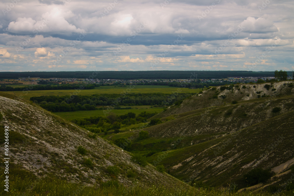 Cretaceous canyon. Divnogore. Voronezh region.