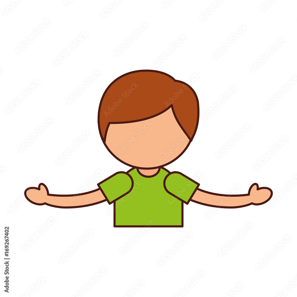 Fototapeta premium cute boy avatar character vector illustration design