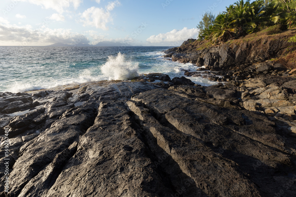 Silhouette Island - Seychelles - Ramasse Tout Viewpoint Stock Photo | Adobe  Stock