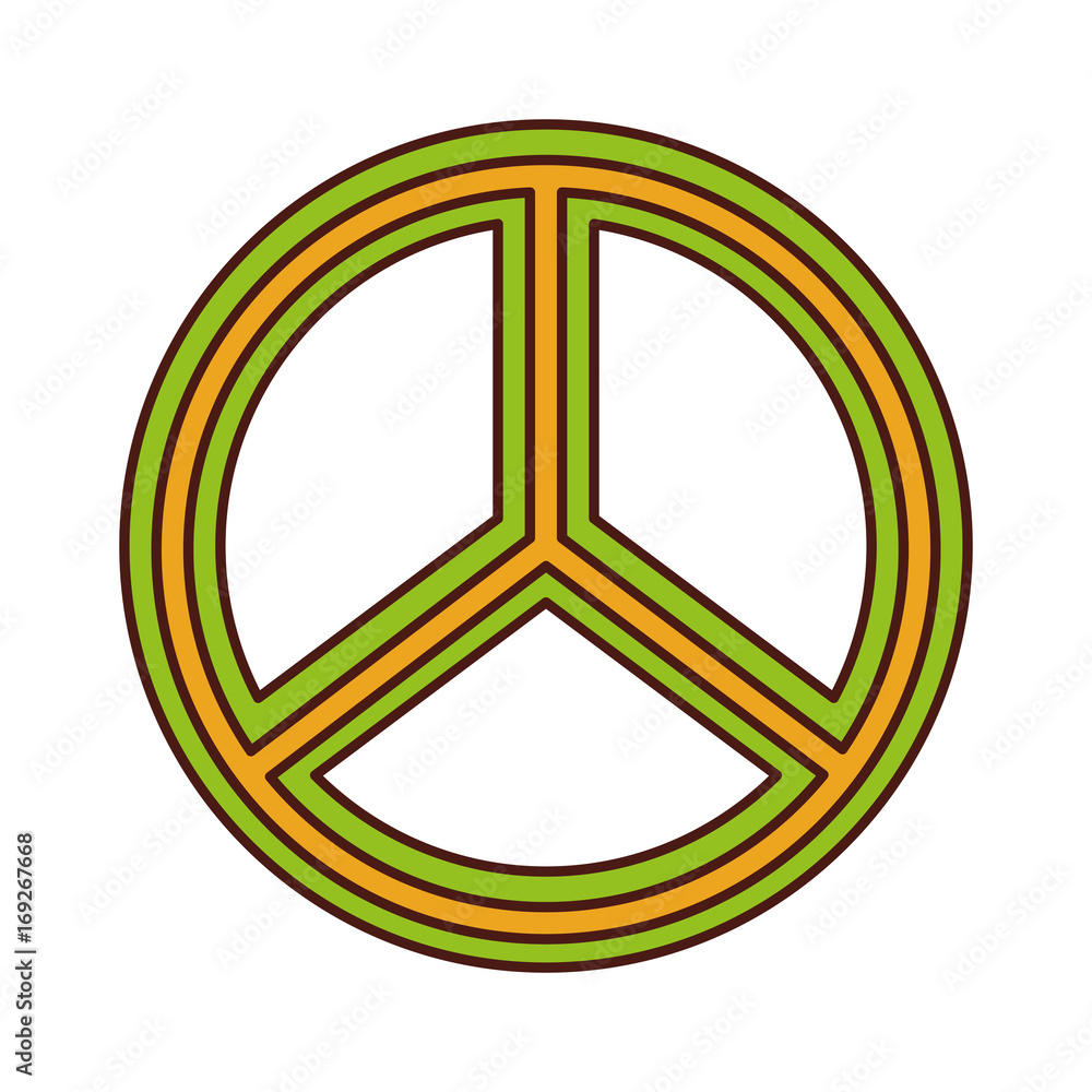Fototapeta peace symbol isolated icon vector illustration design