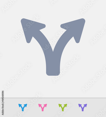 Split Arrow - Granite Icons. A professional, pixel-perfect icon designed on a 32x32 pixel grid and redesigned on a 16x16 pixel grid for very small sizes.