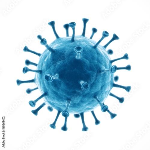 Картината върху платно 3D rendering Virus closeup