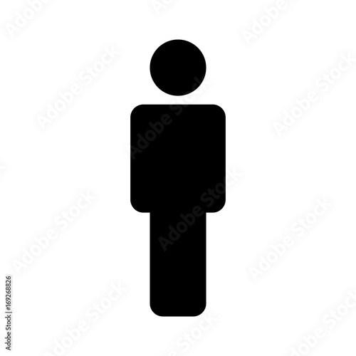 Person as a customer, user or consumer flat vector icon for apps and websites
