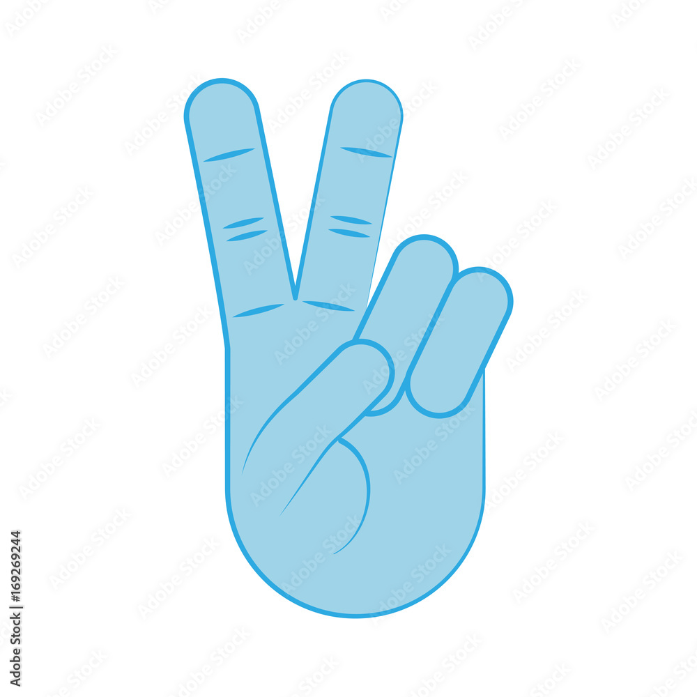 Hand making peace and love vector illustration design Hand making peace and love vector illustration design