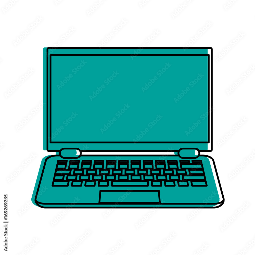 laptop computer frontview icon image vector illustration design blue color laptop computer frontview icon image vector illustration design blue color