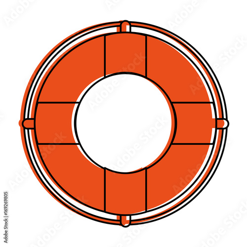 life preserver icon image vector illustration design  orange color