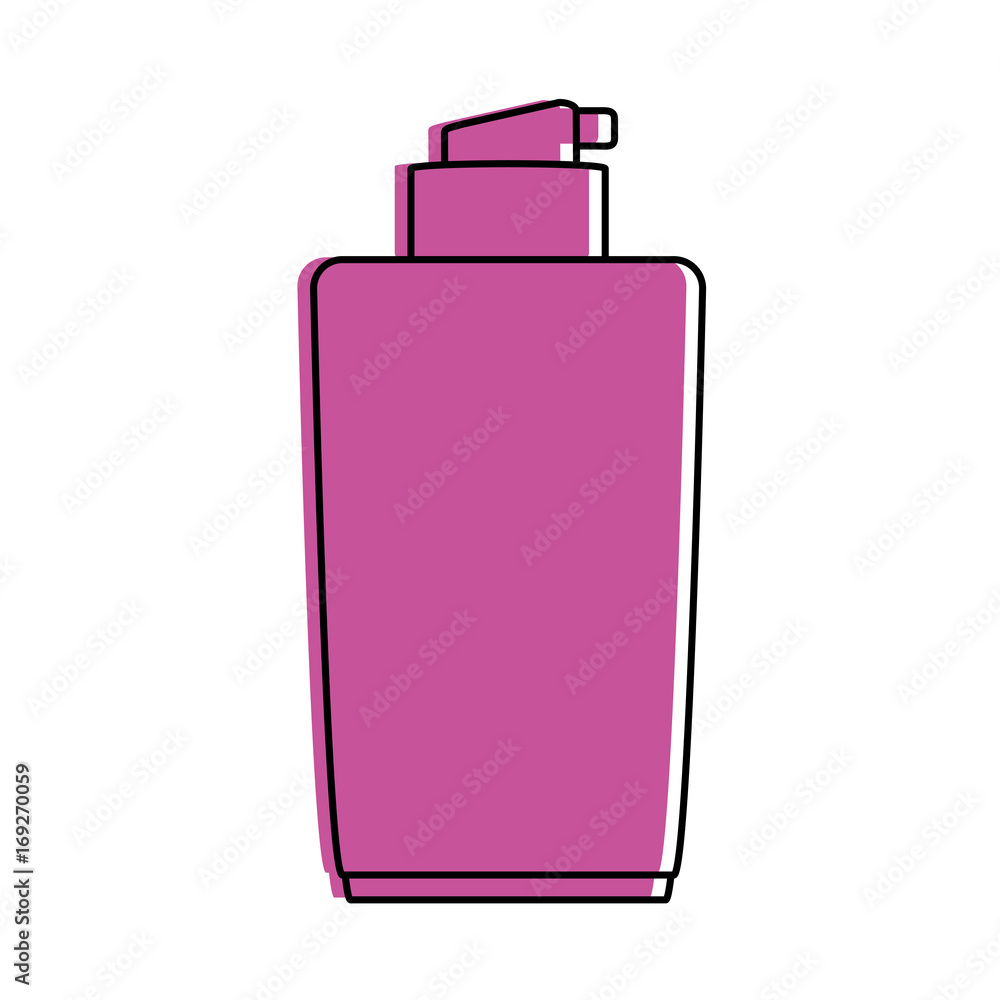 blank label cosmetic package icon image vector illustration design  pink color