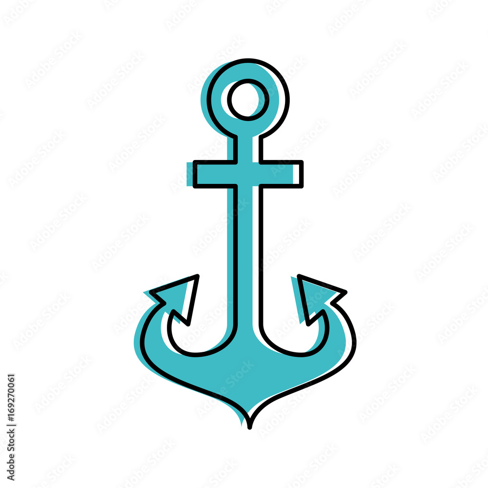 anchor maritime isolated icon vector illustration design anchor maritime isolated icon vector illustration design