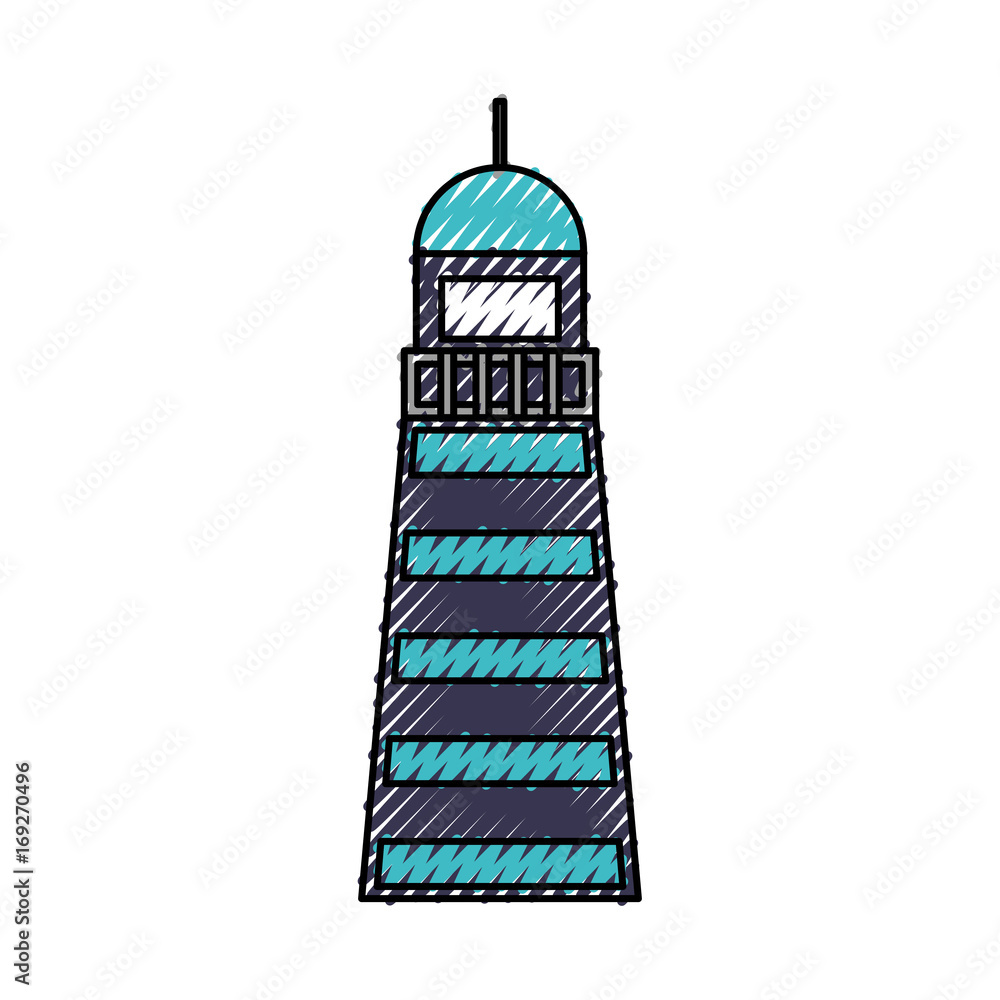Sea lighthouse isolated icon vector illustration design