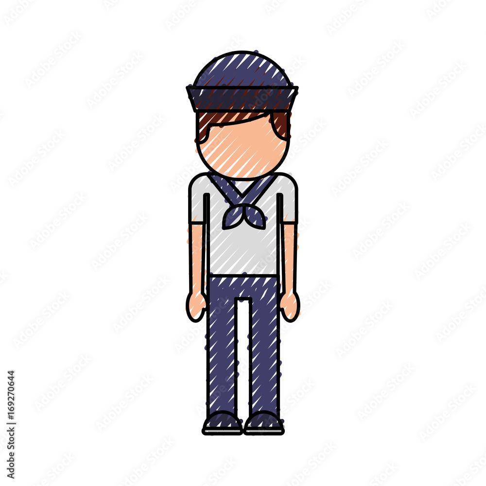 sailor avatar character icon vector illustration design