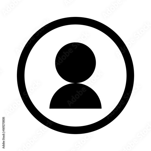 user pictogram in frame  icon image vector illustration design  black and white