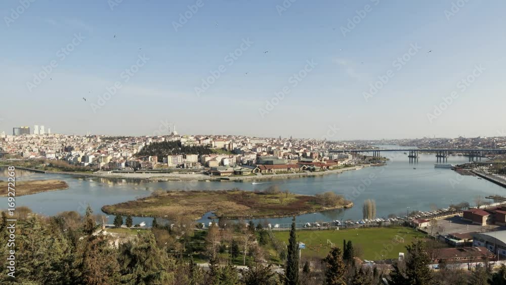Timelapse of Golden Horn (Halic) from Pierre Loti Hilltop, Istanbul, Turkey. Timelapse of Golden Horn (Halic) from Pierre Loti Hilltop, Istanbul, Turkey.