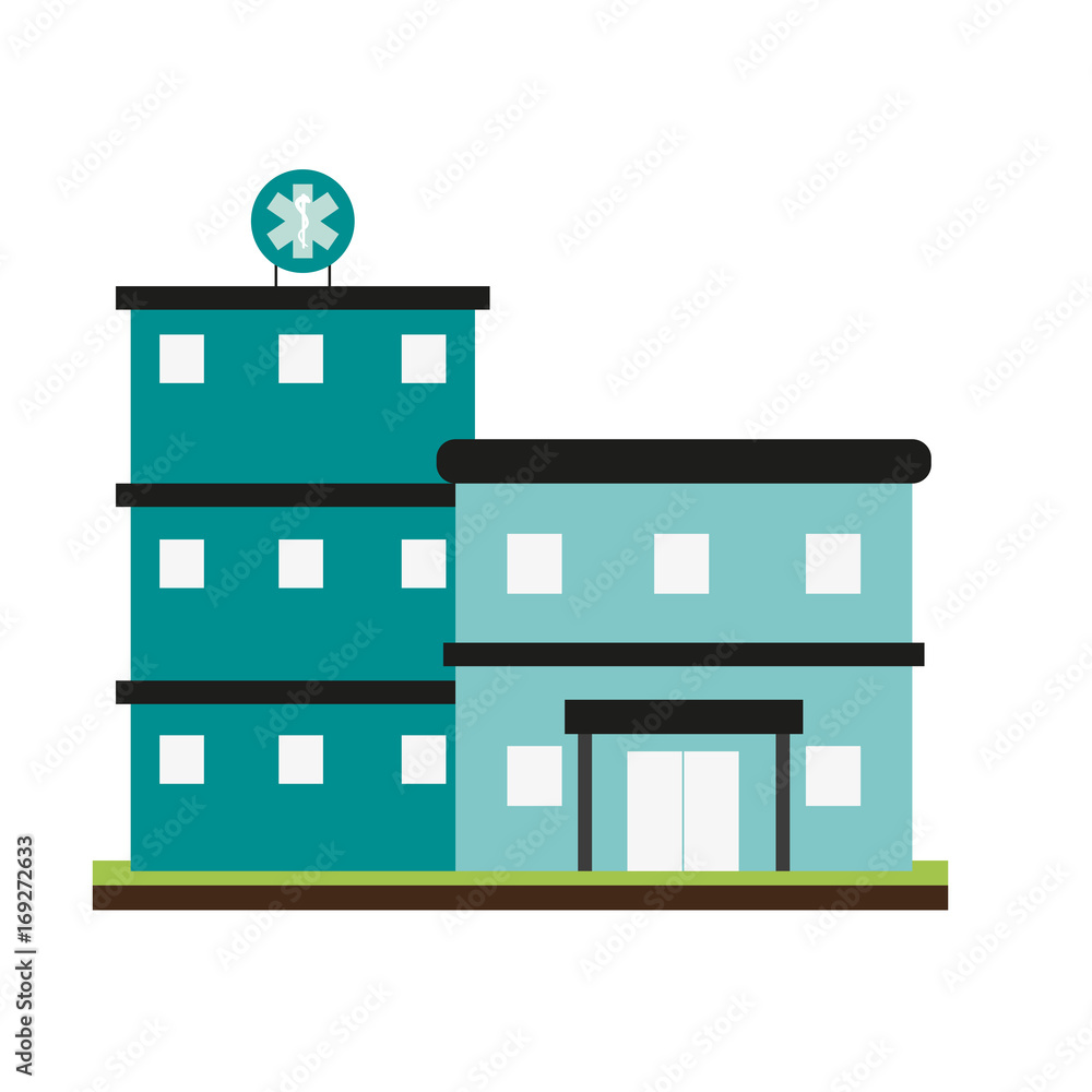 hospital building icon image vector illustration design 