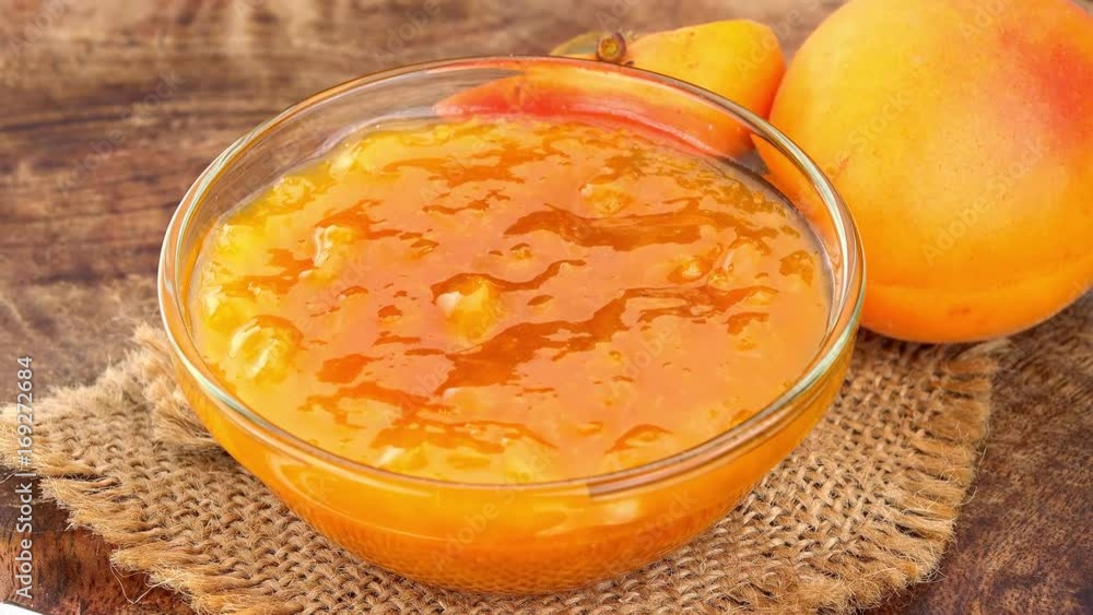 Fresh made Apricot Jam (seamless loopable; 4K) Fresh made Apricot Jam (seamless loopable; 4K)