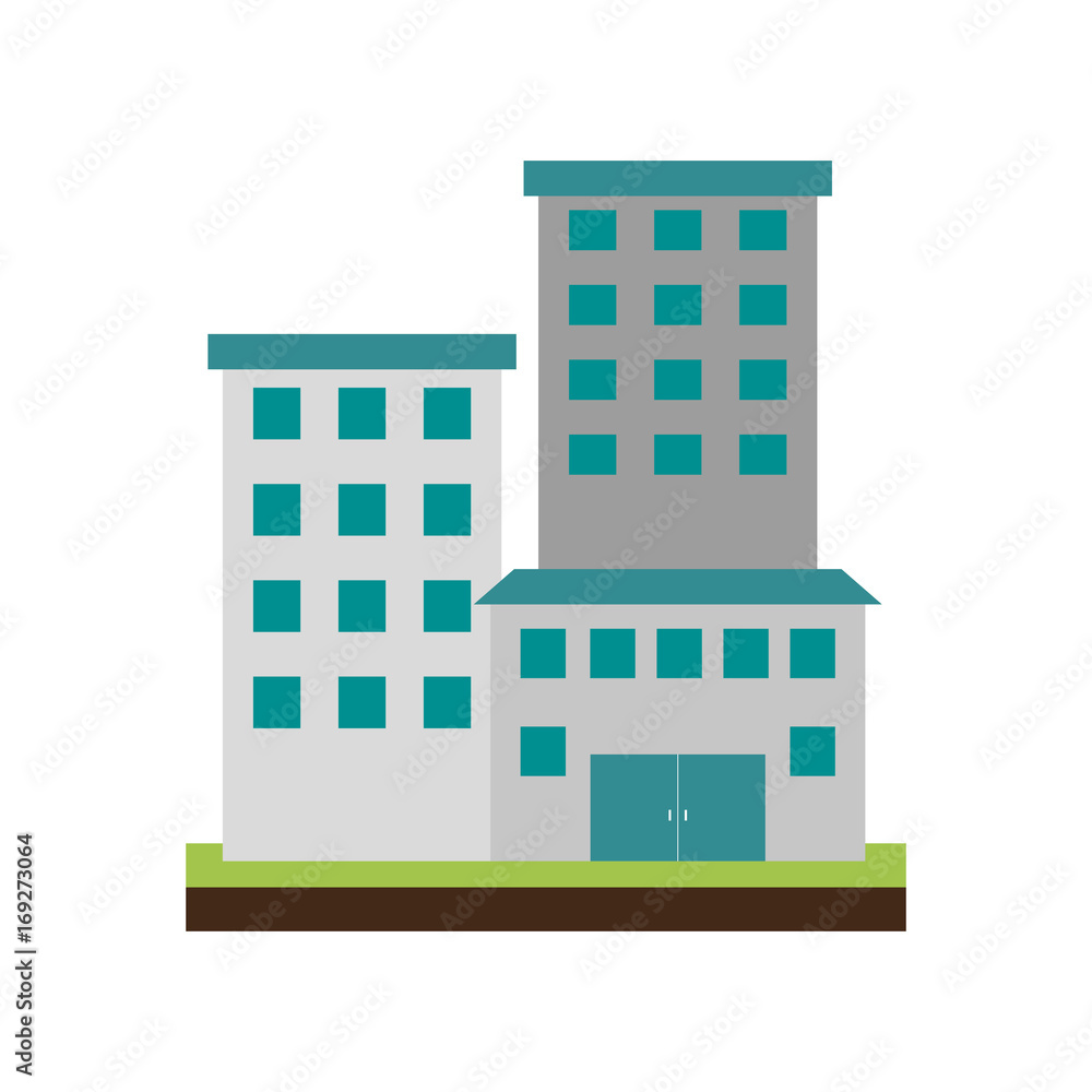 grey city building icon image vector illustration design 