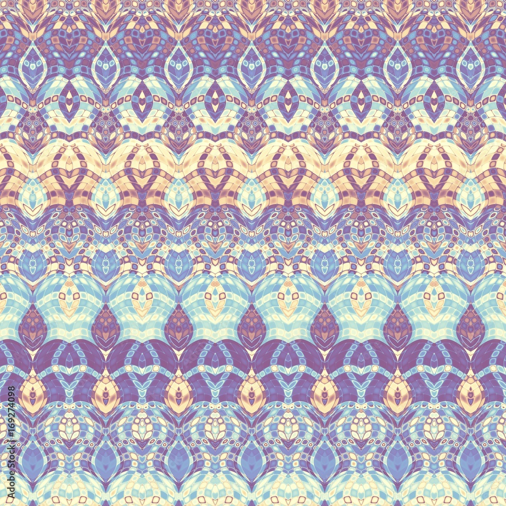 Abstract symmetric vintage ornament texture. Squared background.