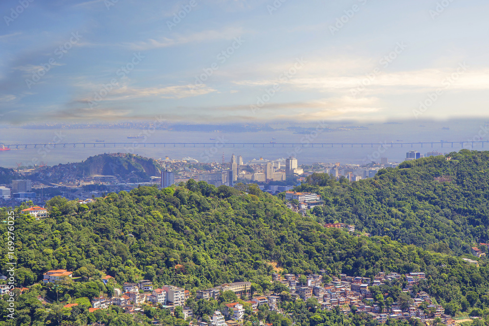 Obraz premium Бразилия. Рио-де-Жанейро. Вид с горы Корковадо.