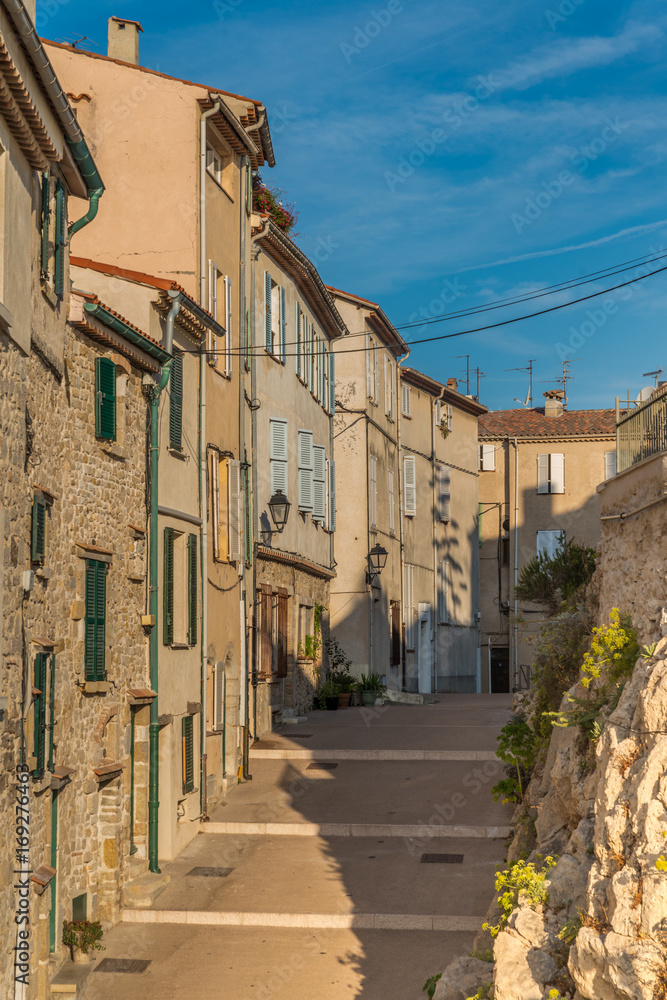 Provence, France style buildings in Antibes, France