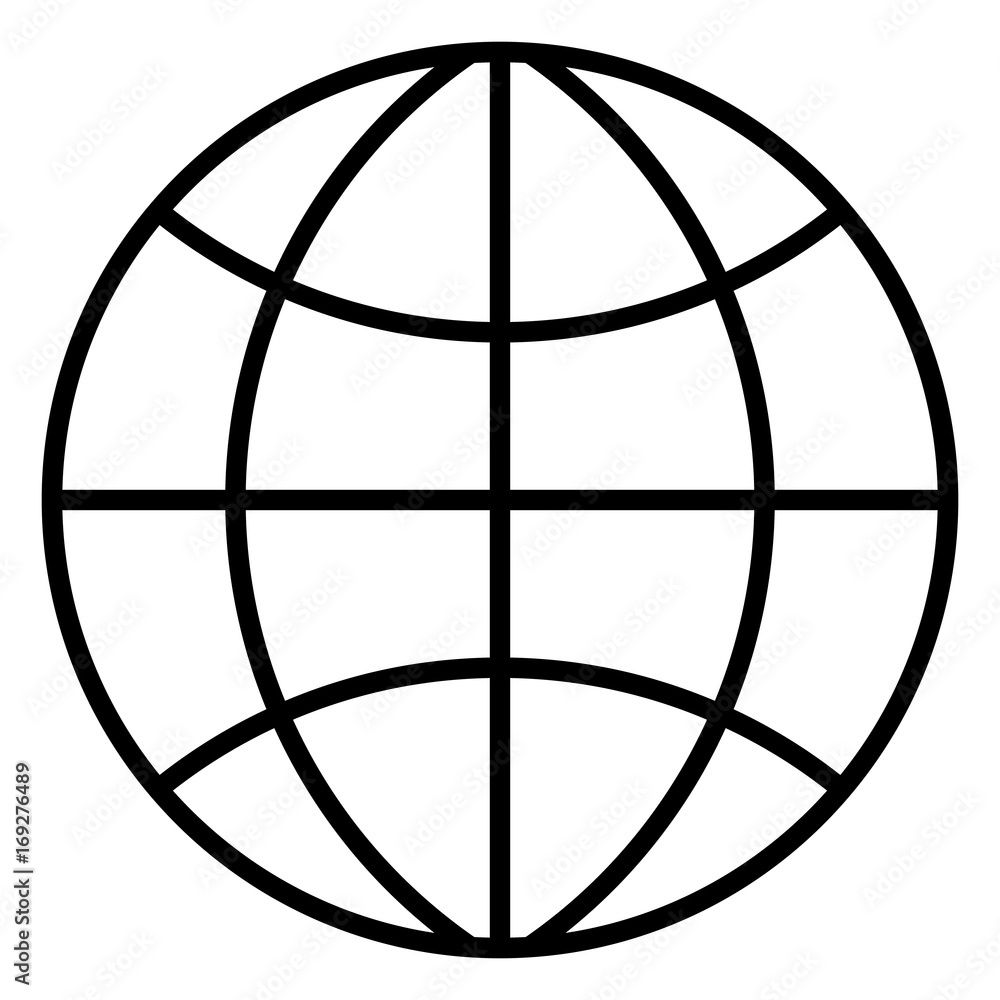 Globe icon. Flat design. Earth vector symbol Globe icon. Flat design. Earth vector symbol