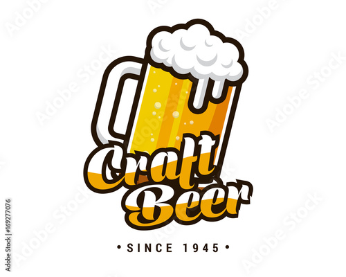 Modern Beer Bar Emblem Logo Design