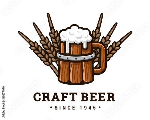 Modern Beer Bar Emblem Logo Design