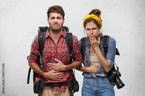 фотографія Food poisoning, nausea and sickness concept