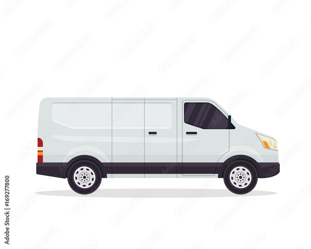 Modern Commercial Delivery Vehicle Illustration Logo Modern Commercial Delivery Vehicle Illustration Logo
