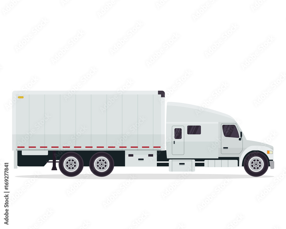 Modern Commercial Delivery Vehicle Illustration Logo Modern Commercial Delivery Vehicle Illustration Logo