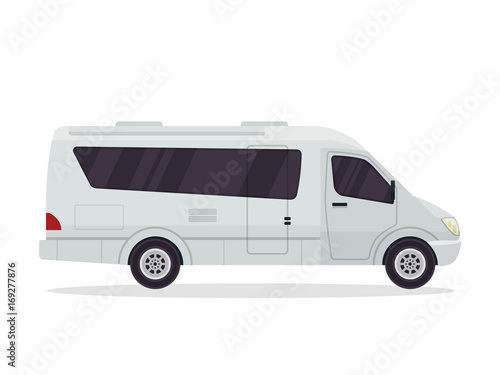 Modern Flat RV Motorhome Vehicle Logo Illustration