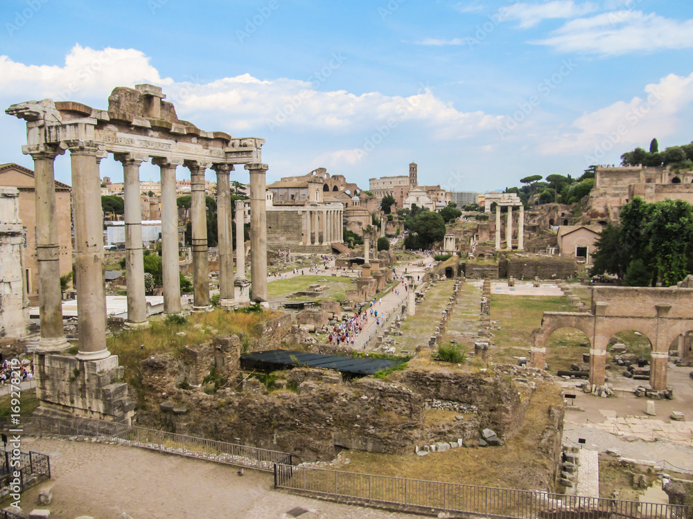 Amazing ruins of the Roman Forum - Rome, Italy