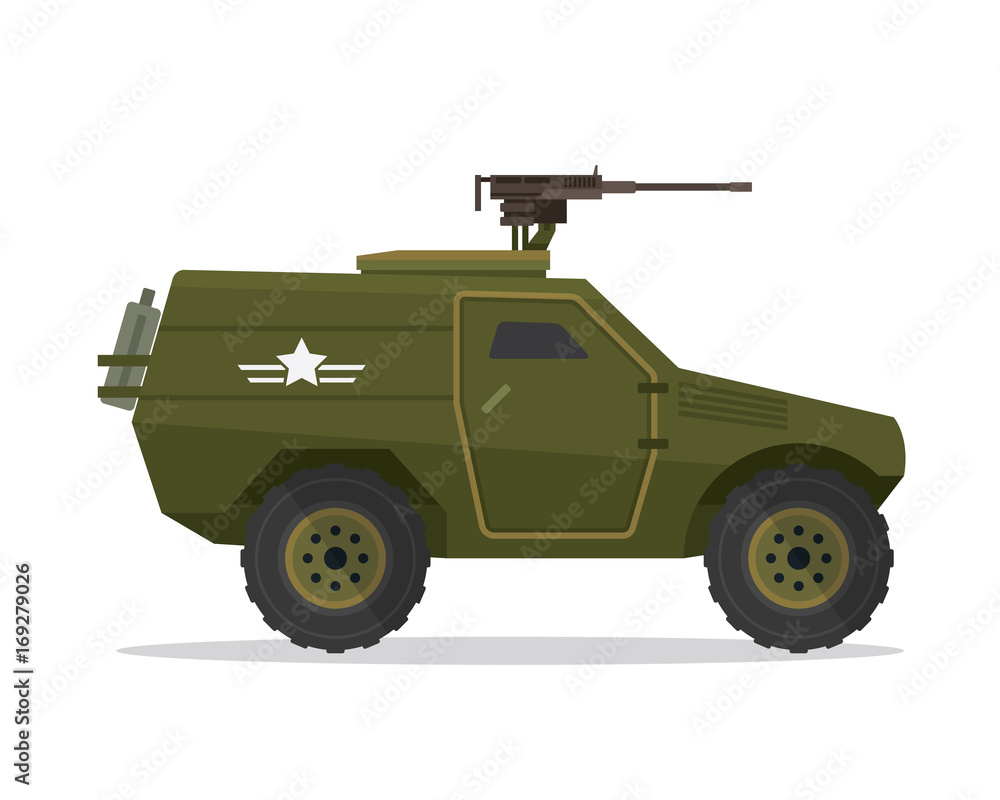 Modern Military Vehicle Illustration, Suitable For Game Asset, Icon, Infographic, and Other Military Graphic Purpose