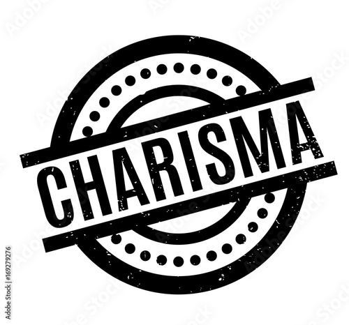 Charisma rubber stamp. Grunge design with dust scratches. Effects can be easily removed for a clean, crisp look. Color is easily changed.