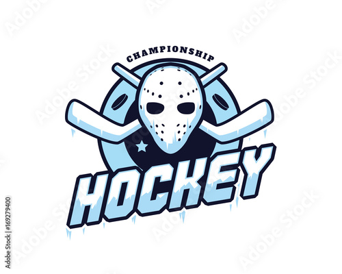 Modern Professional Isolated Sports Badge Logo - Ice Hockey Championship