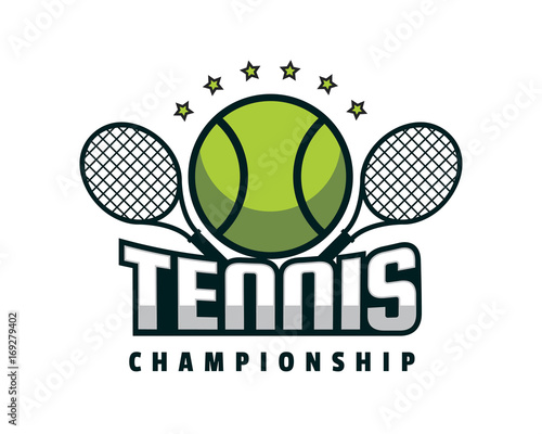 Modern Professional Isolated Sports Badge Logo - Tennis Match Championship
