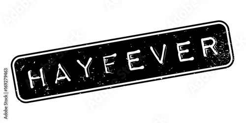 Hayfever rubber stamp. Grunge design with dust scratches. Effects can be easily removed for a clean, crisp look. Color is easily changed.