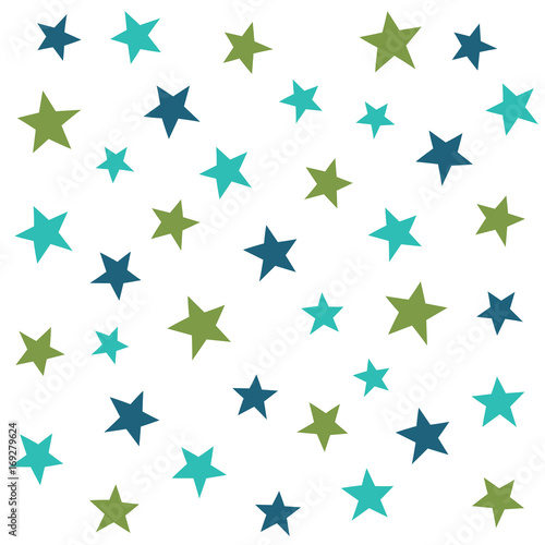 Abstract stars, seamless vector pattern © lattesmile