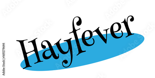 Hayfever rubber stamp. Grunge design with dust scratches. Effects can be easily removed for a clean, crisp look. Color is easily changed.