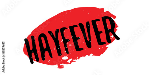 Hayfever rubber stamp. Grunge design with dust scratches. Effects can be easily removed for a clean, crisp look. Color is easily changed.