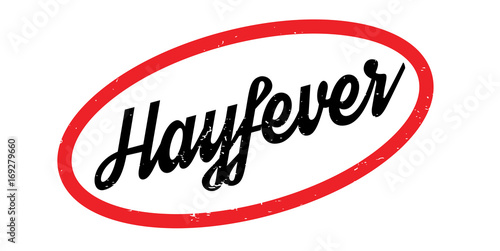 Hayfever rubber stamp. Grunge design with dust scratches. Effects can be easily removed for a clean, crisp look. Color is easily changed.