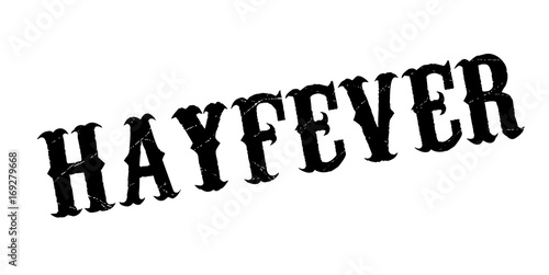 Hayfever rubber stamp. Grunge design with dust scratches. Effects can be easily removed for a clean, crisp look. Color is easily changed.