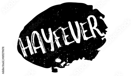 Hayfever rubber stamp. Grunge design with dust scratches. Effects can be easily removed for a clean, crisp look. Color is easily changed.