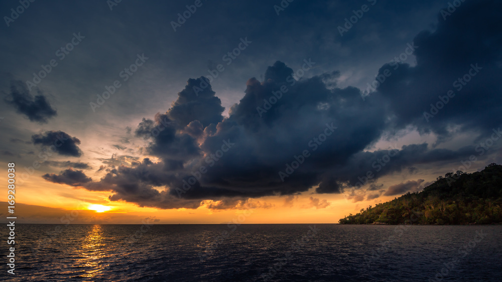 colorful dramatic sky with cloud at sunset colorful dramatic sky with cloud at sunset