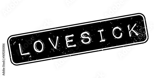 Lovesick rubber stamp. Grunge design with dust scratches. Effects can be easily removed for a clean, crisp look. Color is easily changed.